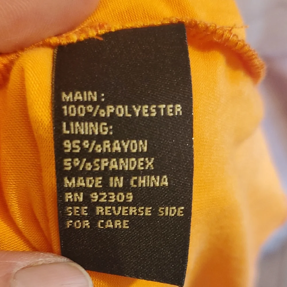 DG2 by Diane Gilman Orange Sleeveless Scoop Neck Sundress - Picture 6 of 6